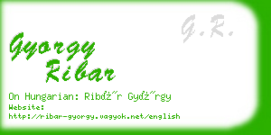 gyorgy ribar business card